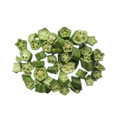 China FD Dry Freeze Dried Okra Whole Okra Strips Okra Cuts for sale