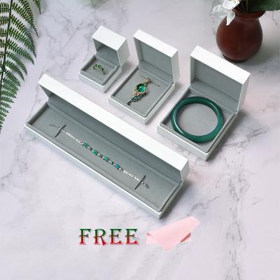 China Wholesale Luxury Custom Leather Paper Filled Packaging Jewellry Velvet Jewelry Box Logo Ring Necklace Pendant Bracelet Bangle For Gift for sale