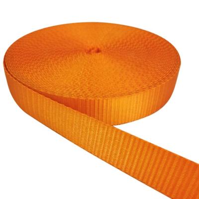 China China Custom 35mm Elastic Polyester Heavy Duty Car Seat Belt Safety Harness Webbing Lashing Strap for sale