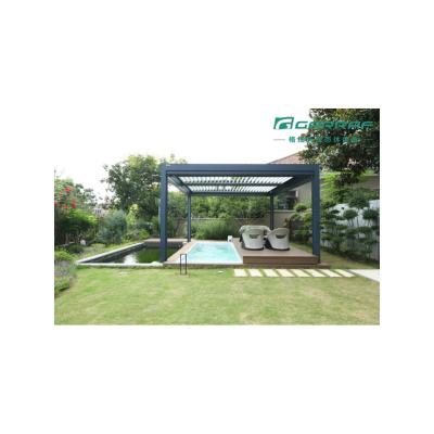 China Hot Sale Outdoor Easy Assembled Aluminum Motorized Canopy Roof Pergola Friendly Patio Recreational Cover for sale