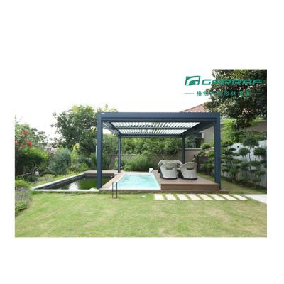 China Easily Assembled Adjustable Patio Gazebo Pergola With Side Panels Patio Roof for sale