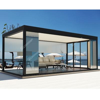 China Easily Compiled Outdoor Patio Roof Gazebo Pergola Aluminum Large Designs For Hotel for sale