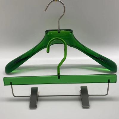 China Modern Acrylic Hangers with Gold/Crystal Dress Hangers for sale