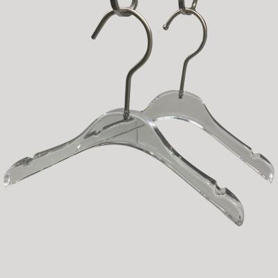 China Behind Doors/On Walls Clear Plastic Hangers W/Pant & Skirt Clips for sale