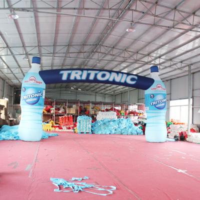 China Promotion and Custom 8m Coke Bottle Shape Air Inflatables, Inflatable Bottle Advertising Arches for Advertising for sale