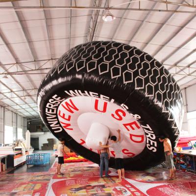 China Advertising Custom Giant Inflatable Tire Shape Custom Advertising Balloon Tire Logo Outdoor Model for sale