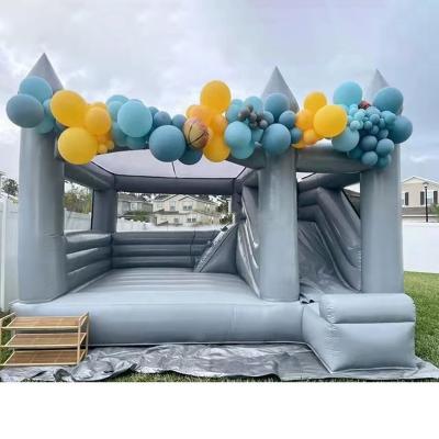 China Entertainment Commercial use white bounce house Wedding Bouncy Castle With Slide Combo Inflatable white Bounce House for adults kids Combine for sale