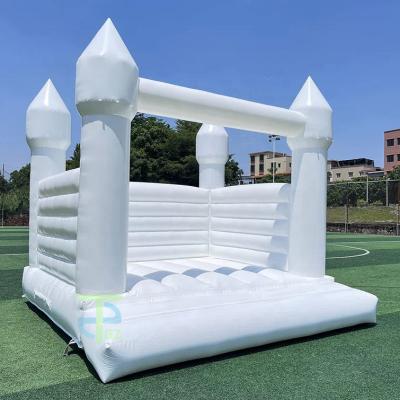 China PVC 13x13ft wedding white bounce house Inflatable Bouncer for sale inflatable jumping Castle for Birthday party  wedding event OEM for sale