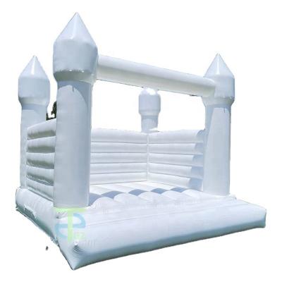 China PVC Commercial Popular Bouncer Inflatable Wedding Bouncy Castle White Bounce House For Sale for sale