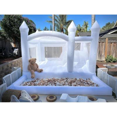 China PVC Wholesale Inflatable Bounce House with Slide  bouncy with Ball Pit Pool Large Jumper Bouncy Castle for Party Wedding Event for sale