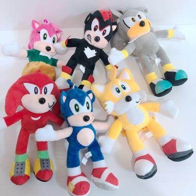 China Plush LDD 100048 Wholesale Sonic Plush Toy Super Hedgehog Stuffed Cartoon Character Sonic Doll for sale