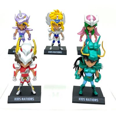 China Hot Selling Cartoon Toy LDD 100062 Saint Seiya Shiryu Hyoga Anime Action Number PVC Toys Collection Figures Ornament Gift 5 Pieces/set for sale