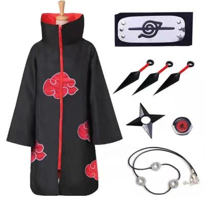 China Hot Sale Polyester HWA 101213 Anime Narut-o Cosplay Halloween Christmas Party Costume Cloak Cape Cosplay Props With Movie Costume for sale