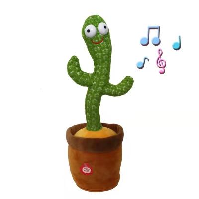 China 120 Songs and HWF 100005 Cute Dancing Stuffed Flowerpot Twisting Talking Dancing Cactus Doll Singing Music Cactus Plush Toy for sale