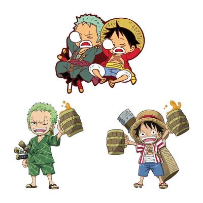 China Wholesale Waterproof+Eco-friendly HWA 100235 Waterproof Car Stickers Anime Stickers One Piece Anime Car Sticker Luffy Sun Stickers for sale