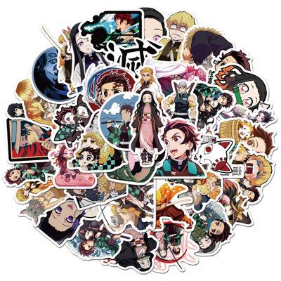 China Decorative Sticker HWA 101071 50 New Anime Graffiti Attack Laptop Suitcase Stickers Laptop Computer Case Giant Waterproof Stickers for sale