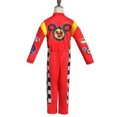 China Polyester HWA 100624 Halloween Costume Cartoon Race Car Anime Cosplay Cartoon Jumpsuit Overalls For Kids for sale