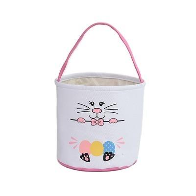 China Cotton HWA 101167 Wholesale Hot Sale Cute Easter Bunny Basket With Tail Easter Monogrammed Bucket for sale