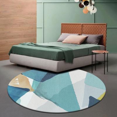 China Anti slip100% Polypropylene Large Area Washable Rug Morandi Custom Round Carpet Cover Living Room for sale