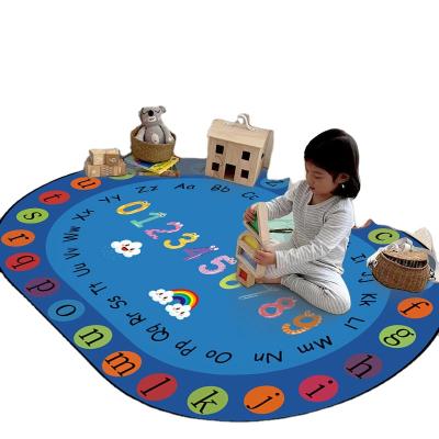 China 2 Square Meter Washable Custom Puzzle Mat Children's Play Mat Classroom Rugs Round Blanket For Toys for sale