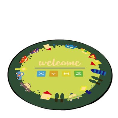 China Kids Letters Numbers Logo Washable Blankets Large Education Washable Custom Early Round Mats for sale