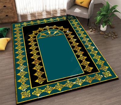 China Washable Different Design Velvet Mosque Prayer Rug Muslim Islamic Sajadah Prayer Rug Cover C for sale