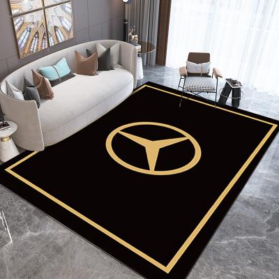 China Black Modern Plush Living Room Blankets Rugs And Carpets Rugs And Gold Photo Rugs Custom Rug for sale