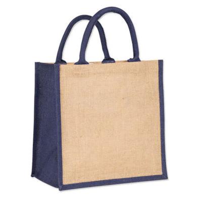 China Fashion wholesale high quality linen jute burlap tote bag with logo eco-friendly natural color reusable jute tote bag for sale