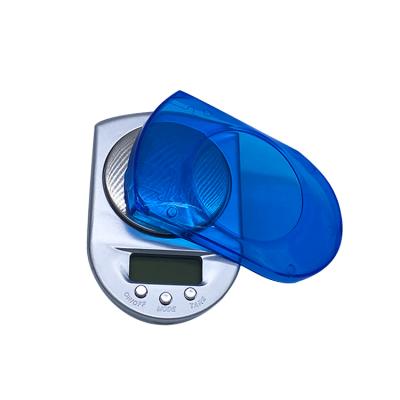 China WITH COVER New Arrival Mini Digital Pocket Weighing Scale Fashionable Jewelry Blue Plastic Diamonds 2021 for sale