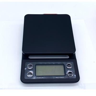 China WITH LID 2020 New Digital 3kg Coffee Scale With Timer Kitchen Scale Food Scale Black LED AAA Power Battery Unit Color Feature Weight Type for sale