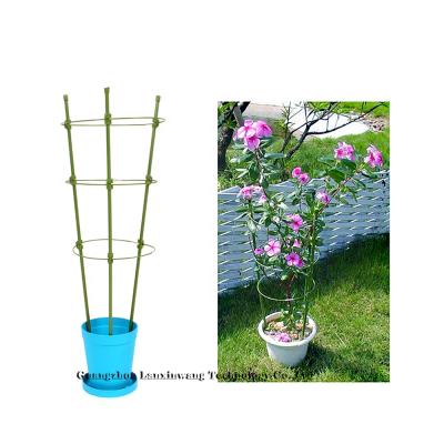 China Pastoral Plastic Coated Flower Potted Plant Support Frame And Vegetable Decorative Plant Frame Potted Frame for sale