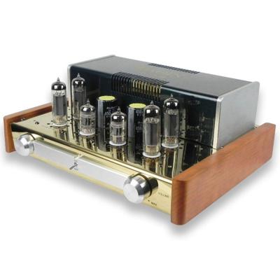 China YAQIN MC-84L integrated SRPP amplifier circuit 6P14*4 class AB1 tube headphone electronic tube amplifier 2*12W 110V/220V MC-84L for sale