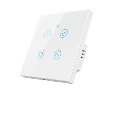 China ABS Two Strip Smart Home Light WiFi Touch Remote Control Wall Switch for sale