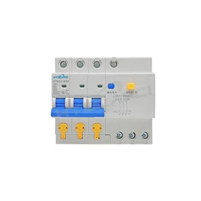 China Over Load Protect HTB3LE-80-3P Residual Current Circuit Breaker With Overcurrent And Leakage Protection for sale