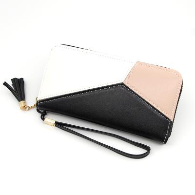 China Waterproof Ladies Wallet Fashion Girls Hand Purse Long PU Women Ladies Wallet Phone Bags With Cell Phone Stand Purse for sale