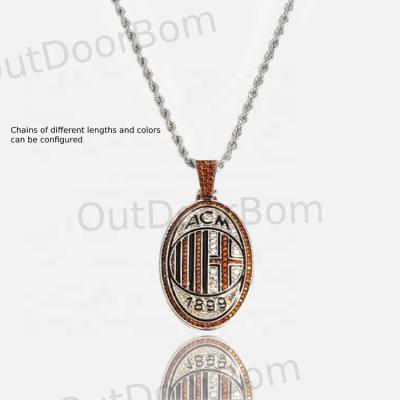 China 2022 Fan Medal Team Club Badge Pendant Custom Football Souvenirs/Gift World Cup Memorabilia Logo Necklace Pendant for sale