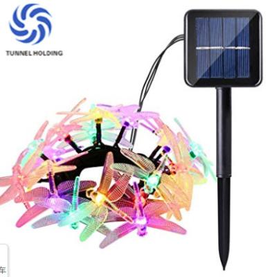 China Beautiful Solar LED String Lights / 20 LED Dragonfly String Lights For Party for sale