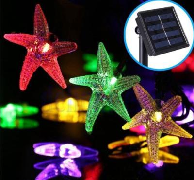 China Luzes feericamente postas solares da corda da estrela do mar, 6M 30 luzes exteriores da corda do pátio do diodo emissor de luz à venda