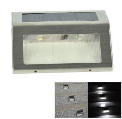 China 2 LED Solar Powered Deck Stair Lights 4500K - 5500K Waterproof For Garden Yard for sale