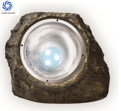 China Artificial Stone Solar Lights No Wiring Easy Install For Sidewalks / Flower Beds for sale