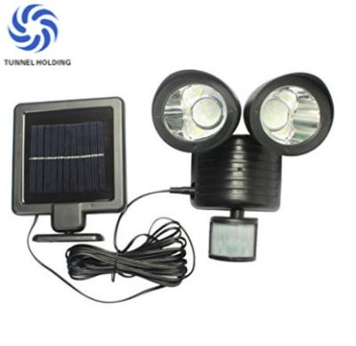 China Dual Head lamp Solar Flood Lights Warm / White Color For Home Garden / Lawn for sale