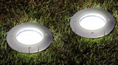 China 2.4lm - 25 Lm Underground Solar Deck Lights Waterproof With Rechargeable Battery for sale