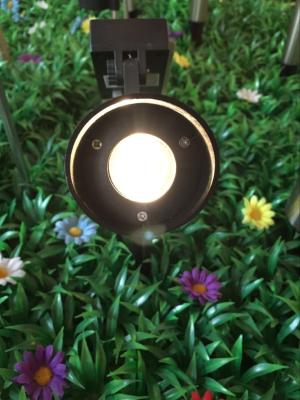 China Stainless Steel Landscape Mono Crystal Solar LED Spotlight With Black Finished for sale