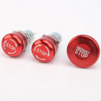 China Stainless Steel 16mm 19mm 22mm Emergency Stop Push Button Switch Factory Outlet CE,ROHS Approved for sale