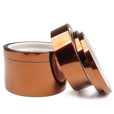 China Amber Pressure Sensitive Silicone Adhesive Tape 55-70um For Polyimide Film Applications for sale