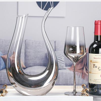 China New Custom Crystal Decanter Glass Wine Decanter Set From Wholesale Classic/Postmodern Glass Decanter Factory for sale