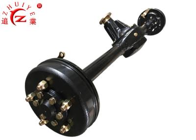 China 3/4 Full Floating Trailer Differential Rear Axle With Mechanical Brake For 1t Loading for sale