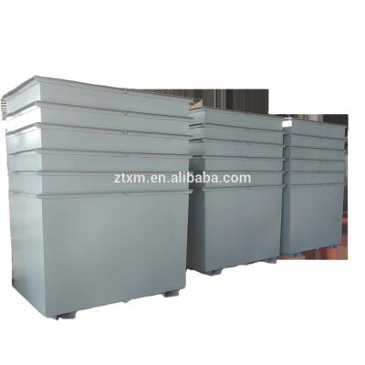 China ODM 3M3 Mini Size Stainless Steel Trash Hotel Garbage Skipping Bin Pusher Forklift Bin en venta