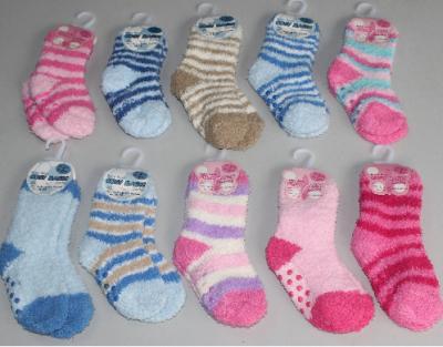 China Striped 2021 New Design Hot Sale Kids Fluffy Socks With Y/D Stripe for sale