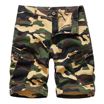 China 2022 Summer New Camouflage Mens QUICK DRY Cotton Work Wear Shorts Men's Beach Pants Large Size Multi-pocket Pants Men's Casual Shorts for sale